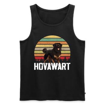 Hovawart owner Farmer Dog Purebred Retro - Men's Premium Organic Tank Top - black - Front - AI Model Male 178 light (178cm)