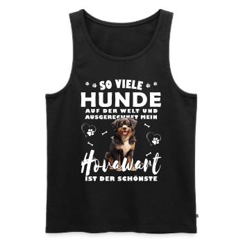 So viele Hunde auf der Welt - Hovawart - Männer Premium Bio Tank Top - Schwarz - Vorne - Michal (187cm)