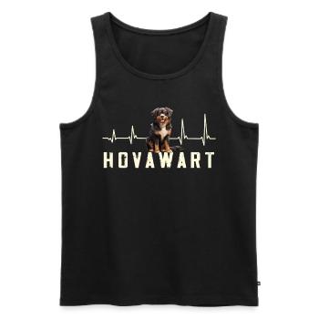Heartbeat Hovawart propriétaire chien fermier - Débardeur bio Premium Homme - noir - Devant - Michal (187cm)