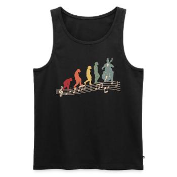 Violoncelliste Musicien Collo Music Vintage - Débardeur bio Premium Homme - noir - Devant - Michal (187cm)