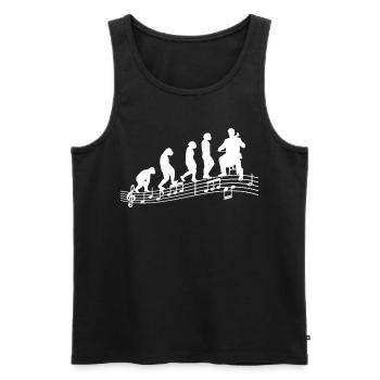 Cello Player Cellist Musician Collo-Music Evolution - Men's Premium Organic Tank Top - black - Front - AI Model Male 178 light (178cm)