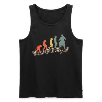 Violoncelliste Musicien Collo Music Vintage - Débardeur bio Premium Homme - noir - Devant - Michal (187cm)