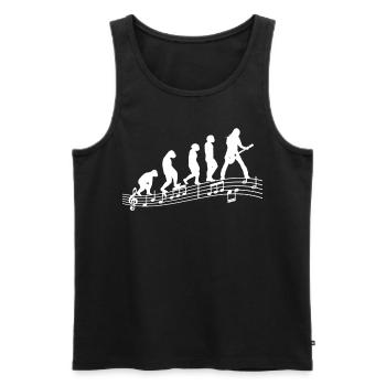 Gitarristen E-Gitarren Akustik-Gitarre Evolution - Männer Premium Bio Tank Top - Schwarz - Vorne - AI Model Male 178 light (178cm)