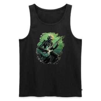 Guitarists Electric Guitars Acoustic Guitar Vintage - Men's Premium Organic Tank Top - black - Front - Michal (187cm)