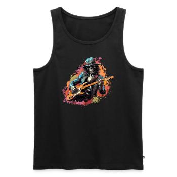 Gitarristen Akustik-Gitarre Country-Musik - Männer Premium Bio Tank Top - Schwarz - Vorne - Michal (187cm)