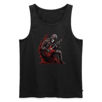 Gitarristen-tshirt E-Gitarren-Saiten - Männer Premium Bio Tank Top - Schwarz - Vorne - AI Model Male 178 light (178cm)