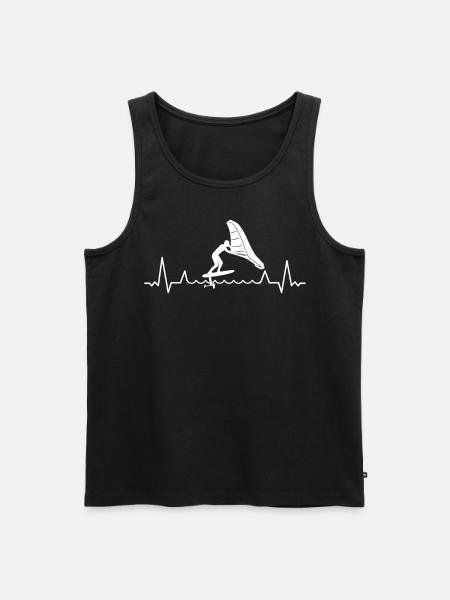 Wingfoil-Surfer Wingfoiling-Board Herzschlag - Männer Premium Bio Tank Top - Schwarz