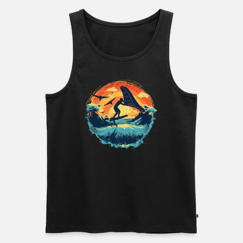 Wingfoil-Surfer Wingfoiling-Board Hydrofoil - Männer Premium Bio Tank Top - Schwarz