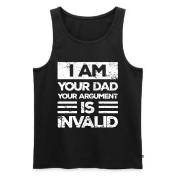 Ich Bin Dein Vater Dein Argument Ist Ungültig - Männer Premium Bio Tank Top - Schwarz - Vorne - AI Model Male 178 light (178cm)