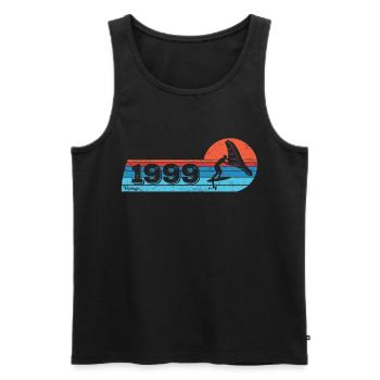 Wingfoil-Surfer Geburtstag Jahrgang 1999 geboren - Männer Premium Bio Tank Top - Schwarz - Vorne - Michal (187cm)