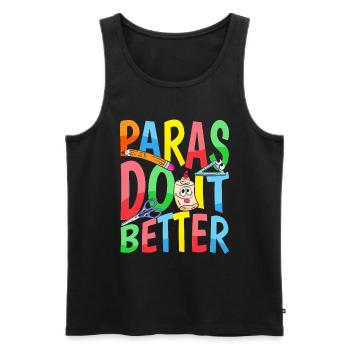 Paras Do It Better - Enseignants - Débardeur bio Premium Homme - noir - Devant - Michal (187cm)