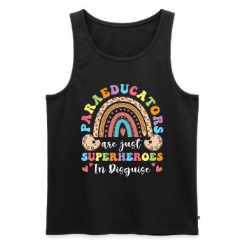 Paraprofessional -Paraeducator in the classroom - Men's Premium Organic Tank Top - black - Front - Michal (187cm)