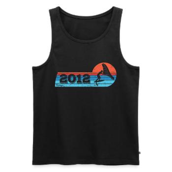 Wingfoil-Surfer Geburtstag Jahrgang 2012 geboren - Männer Premium Bio Tank Top - Schwarz - Vorne - Michal (187cm)