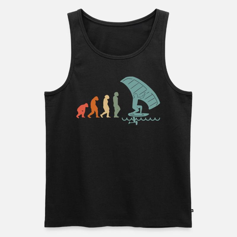Wingfoil-Surfer Wingfoiling Hydrofoil Evolution - Männer Premium Bio Tank Top - Schwarz