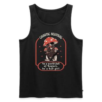 champignons, cueilleurs de champignons, champignons, producteurs, champignons drôles - Débardeur bio Premium Homme - noir - Devant - Michal (187cm)