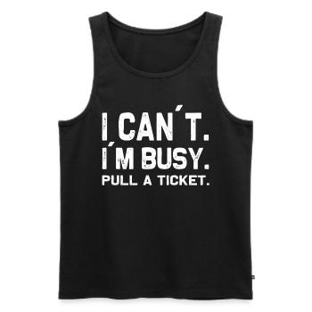 "Ich Kann" Nicht "Funny System Engineering - Männer Premium Bio Tank Top - Schwarz - Vorne - AI Model Male 178 light (178cm)