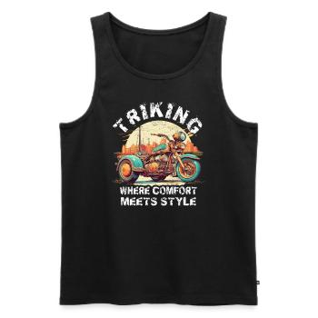 Trike Trike Rider Motor Trike Funny Trike Bike - Men's Premium Organic Tank Top - black - Front - Michal (187cm)