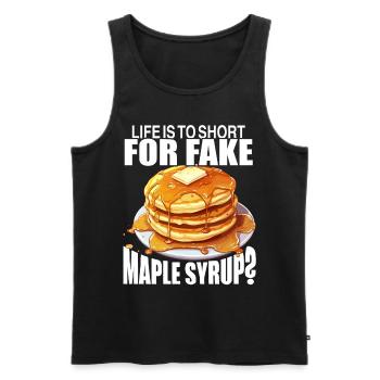 National Maple Syrup Day Day - Life - Men's Premium Organic Tank Top - black - Front - AI Model Male 178 light (178cm)