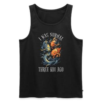 Koi Poisson Koi Carpe Koi Jardin Étang Drôle - Débardeur bio Premium Homme - noir - Devant - Michal (187cm)