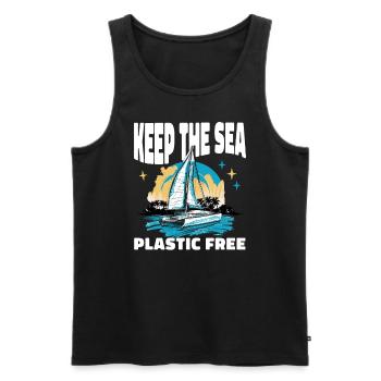 Catamaran-Boot Segelboot Segeln Segler - Männer Premium Bio Tank Top - Schwarz - Vorne - AI Model Male 178 light (178cm)