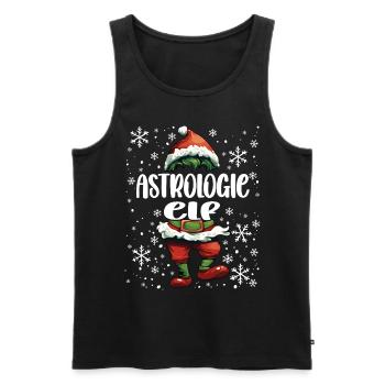 Weihnachtsoutfit Astrologie Elf - Männer Premium Bio Tank Top - Schwarz - Vorne - AI Model Male 178 light (178cm)