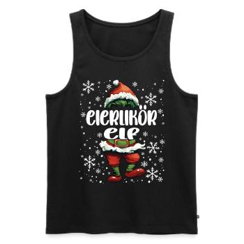 Weihnachtsoutfit Eierlikör Elf - Männer Premium Bio Tank Top - Schwarz - Vorne - Michal (187cm)