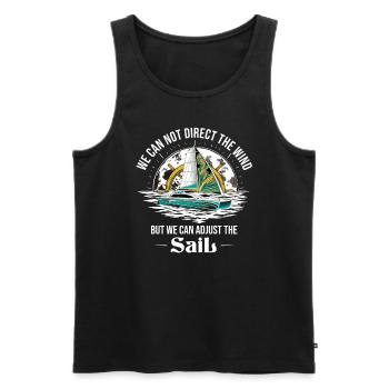 Catamaran-Boot Segelboot Segeln Segler - Männer Premium Bio Tank Top - Schwarz - Vorne - AI Model Male 178 light (178cm)