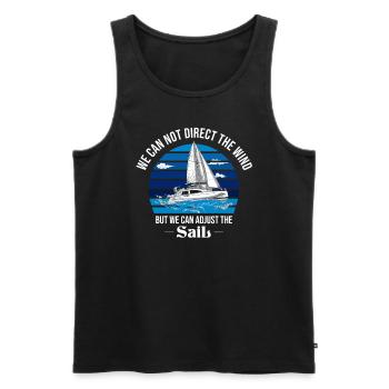 Sailor Voilier Voilier Voilier Yacht à voile - Débardeur bio Premium Homme - noir - Devant - Michal (187cm)