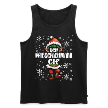Weihnachtsoutfit Pflegefachmann Wichtel - Männer Premium Bio Tank Top - Schwarz - Vorne - AI Model Male 178 light (178cm)