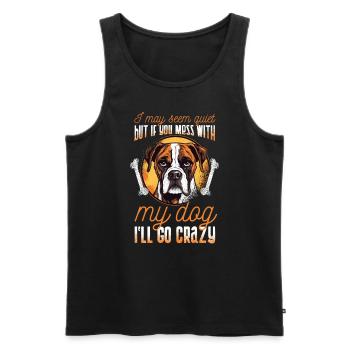 Boxer-Hunderasse Hundehalter lustige Sprüche - Männer Premium Bio Tank Top - Schwarz - Vorne - Michal (187cm)