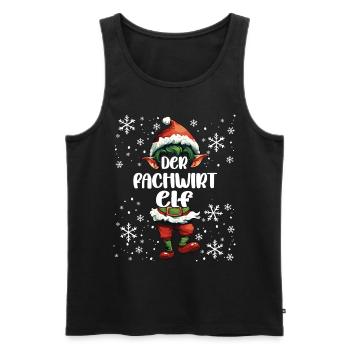 Weihnachtsoutfit Fachwirt Elf Wichtel - Männer Premium Bio Tank Top - Schwarz - Vorne - Michal (187cm)