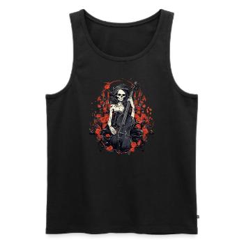 Cellospieler Cellist-Musiker - Männer Premium Bio Tank Top - Schwarz - Vorne - Michal (187cm)