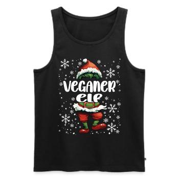 Tenue de Noël Vegan Elf - Débardeur bio Premium Homme - noir - Devant - Michal (187cm)