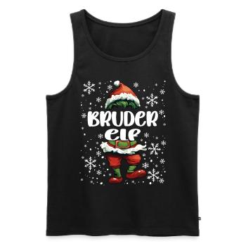 Tenue de Noël Frère Elfe - Débardeur bio Premium Homme - noir - Devant - Michal (187cm)