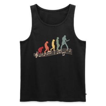 Gitarristen E-Gitarren Akustik-Gitarre Evolution - Männer Premium Bio Tank Top - Schwarz - Vorne - AI Model Male 178 light (178cm)