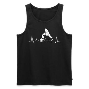 Wingfoil Surfer Wingfoiling Board Vintage - Men's Premium Organic Tank Top - black - Front - AI Model Male 178 light (178cm)