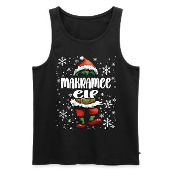 Weihnachtsoutfit Makramee Elf - Männer Premium Bio Tank Top - Schwarz - Vorne - Michal (187cm)