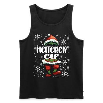 Weihnachtsoutfit Heiterer Elf - Männer Premium Bio Tank Top - Schwarz - Vorne - AI Model Male 178 light (178cm)