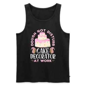 Cupcake artiste cuisson - Débardeur bio Premium Homme - noir - Devant - Michal (187cm)