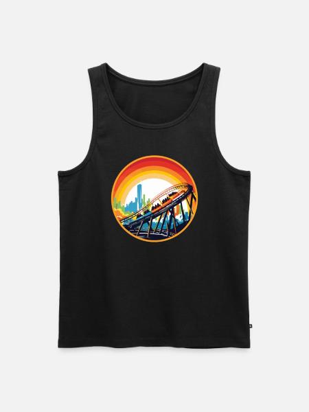 Freizeitpark Jahrmarkt Rummelplatz Kirmes - Männer Premium Bio Tank Top - Schwarz
