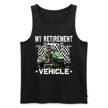 Mein Rasenmäher Im Ruhestandsfahrzeug Rennend - Männer Premium Bio Tank Top - Schwarz - Vorne - Michal (187cm)
