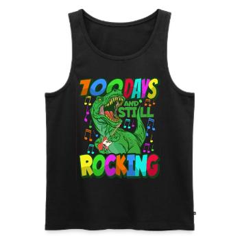 100th Day of School Dino Costume 100 Days of School - Men's Premium Organic Tank Top - black - Front - Michal (187cm)