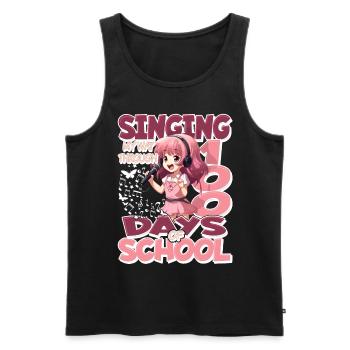 100. Tag Der Schulgesundkostüm 100 Schultage - Männer Premium Bio Tank Top - Schwarz - Vorne - Michal (187cm)