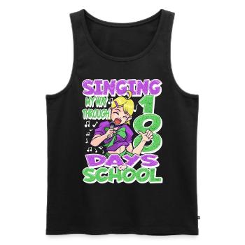 100. Tag Der Schulgesundkostüm 100 Schultage - Männer Premium Bio Tank Top - Schwarz - Vorne - Michal (187cm)