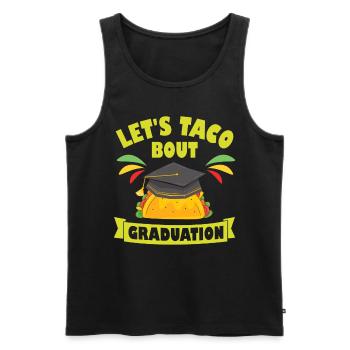 Cérémonie de remise des diplômes Let’s Taco Bout - Débardeur bio Premium Homme - noir - Devant - Michal (187cm)