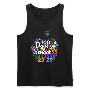 100. Tag Des Schulanlegeskostüms 100 Schultage - Männer Premium Bio Tank Top - Schwarz - Vorne - Michal (187cm)