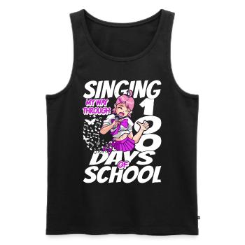 100. Tag Der Schulgesundkostüm 100 Schultage - Männer Premium Bio Tank Top - Schwarz - Vorne - Michal (187cm)