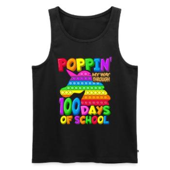 100. Schultag Einhornkostüm 100 Schultage - Männer Premium Bio Tank Top - Schwarz - Vorne - AI Model Male 178 light (178cm)