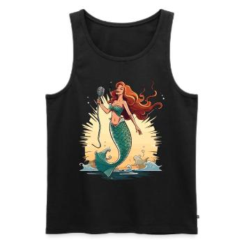 Sea Shanty Design For Loved Ones While Singing - Men's Premium Organic Tank Top - black - Front - AI Model Male 178 light (178cm)