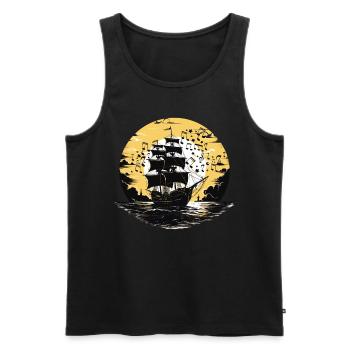 Sea Shanty Design For Loved Ones While Singing - Men's Premium Organic Tank Top - black - Front - AI Model Male 178 light (178cm)